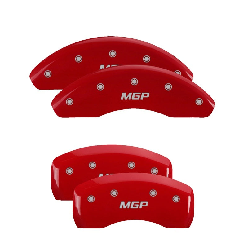 MGP, MGP 4 Caliper Covers Engraved Front & Rear MGP Red Finish Silver Characters for 19-20 Toyota Camry